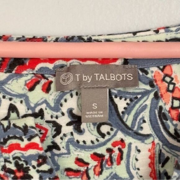 T by Talbots | Women’s Red/White/Blue Paisley Print Sleeveless Dress Sundress M - Picture 8 of 13